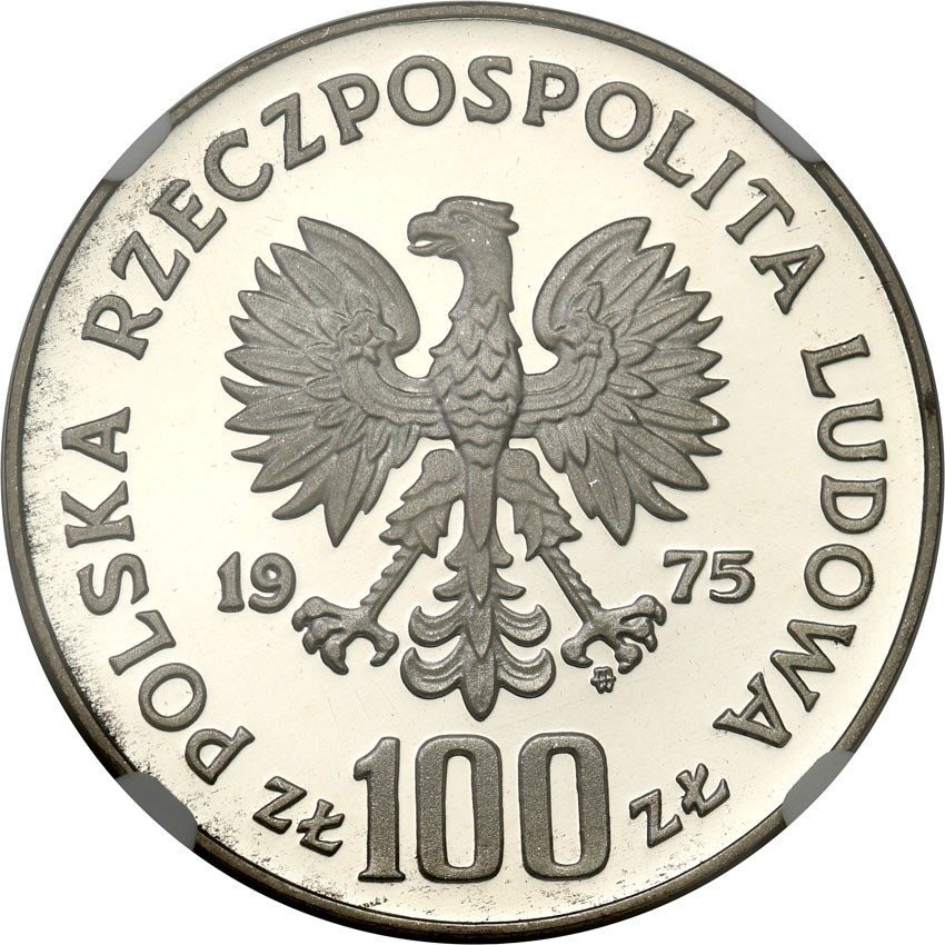 PRL. 100 złotych 1975 Helena Modrzejewska NGC PF69 ULTRA CAMEO (2 MAX)